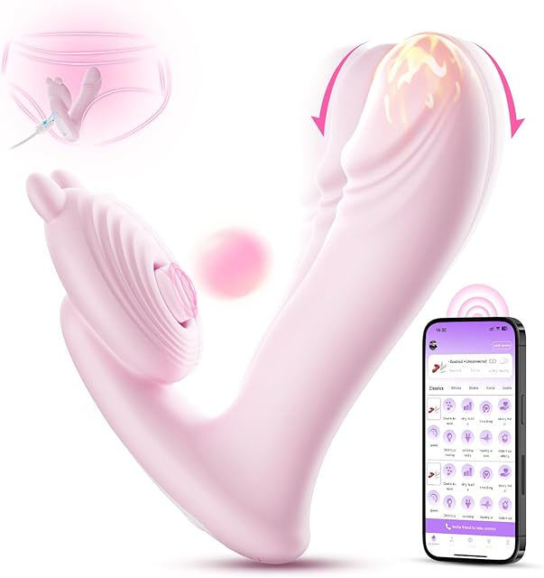 3 in 1 G Spot Vibrator, Wearable Remote Control Vibrator with App Sex Toys, 8+3 Vibrations and 3 Speeds Adult Toys, Dual Motor and Magnetic Charging Long Distance Vibrater for Women, Couples