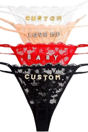 Custom Name Thong, Sexy Personalized Thongs with Names for Women, Customized Thong with Name on it, Custom G-String Panties Underwear