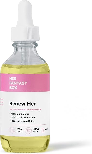 Her Fantasy Box | Renew Her - Natural Rejuvenating Yoni Oil for Dark Spots, Ingrown Hair, and Skin Brightening - Nourishing, Moisturizing Formula for All Skin Types