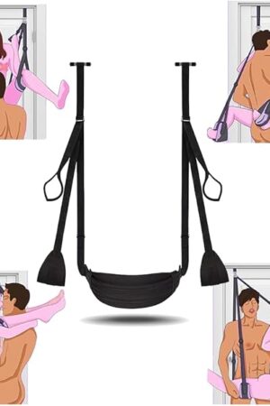 Generic Adult Sex Swings Sex Furniture BDSM Game Sex Pillows Sweater Seat Leg Open for Women,Sex Door Bondage Restraitnt, Holds up to 300lbs Bondage Spreader Yoga Sweater., Black