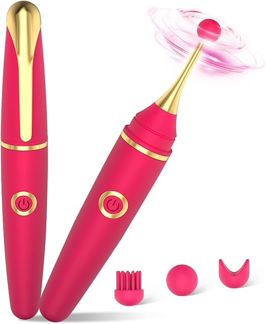 Clitoral Vibrators Sex Toys for Women Pen Vibrator - Adult Toys Female Massager Wand, Couples Nipple Clit Stimulator G Spot Dildo Vibrater, Sex Novelties Sexual Pleasure Tools for Women (Rose Red)