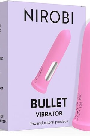 Bullet Vibrator for Women, Quiet Mini Vibrator, Body Safe Silicone, Waterproof, USB Rechargeable, Ladies Personal G Spot Adult Sex Toy Massager, 10 Strong Vibration Settings - Nirobi (Pink)
