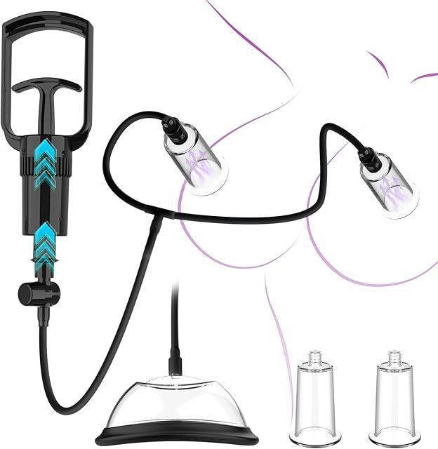 Breast Pump Pussy Pump Sex Toys for Women,Vacuum Vagina Sex Pump Clitoris Nipple Pump Sucker with 2 Strong Suction Cups for Increased Sensation,Adult Sex Toys Sexual Pleasure Tools for Women