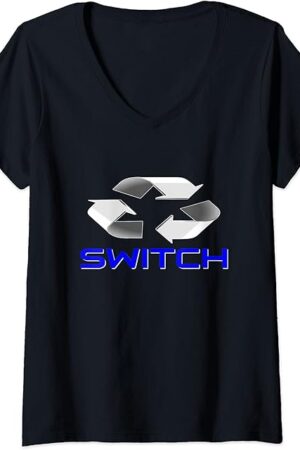 Womens BDSM Switch Dominant Submissive Kink, Top Bottom Fetish Gear V-Neck T-Shirt