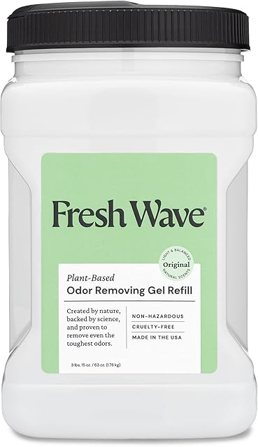 Fresh Wave Original Scent Odor Removing Gel Refill, 63 oz | Safer Odor Absorbers for Home, Cooking, Trash, & Pets Areas | Natural Plant-Based Odor Eliminator