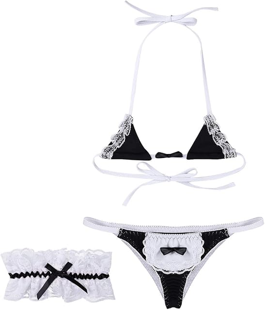 Women's Sexy Extreme Micro Bikini G String Thong Tiny Lingerie Set Swimsuit