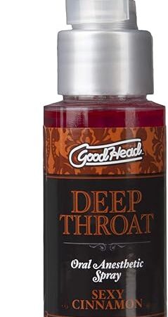 Doc Johnson GoodHead - Deep Throat Spray - Numbs Throat - Relaxes Gag Reflex - Sexy Cinnamon - 2 fl oz(59 ml)