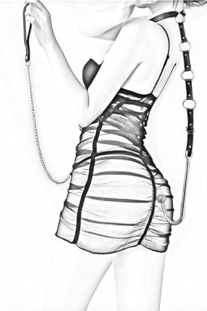 Adult Bondage Chains Set with Anal Hooks Restraints Toys Adjustable Leash & Collar Fetish Gear for Couples All Levels