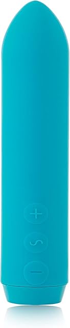 Classic Bullet Vibrator with Fingersleeve, Powerful, Whisper Quiet, USB Rechargeable, Waterproof, 100% Medical Silicone - Teal