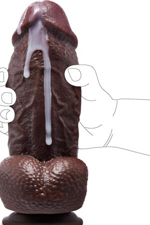 267'' Diameter Realistic Big Black Dildo Sex Toy, Skin-Like Big Silicone Dildos with Strong Suction Cup for Hands-Free and Anal Play, Giant Dildo Anal Sex Toys for Women and Men