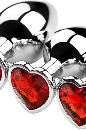 Anal Plug for Men Women Metal Butt Plug Removable Stainless Steel Anal Plug Anus Stimulation Gay Couples Anal Sex Toys(Red,Set)