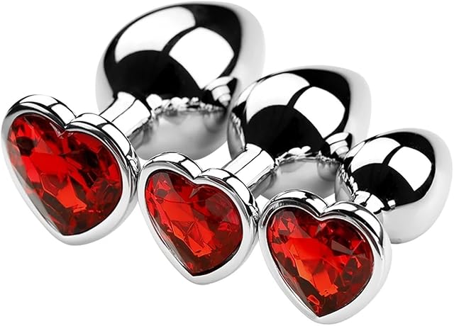 Anal Plug for Men Women Metal Butt Plug Removable Stainless Steel Anal Plug Anus Stimulation Gay Couples Anal Sex Toys(Red,Set)