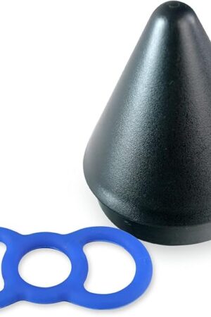 LeLuv Loop Handle Tension Rings Eyro Blue Silicone Bundle with Easyop 2.25 inch Loader Cone .75 inch Unstretched Diameter