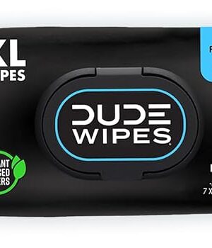 DUDE Wipes Flushable Wipes - 1 Pack, 48 Wipes - Unscented Extra-Large Wet Wipes with Vitamin-E & Aloe for at-Home Use - Septic and Sewer Safe