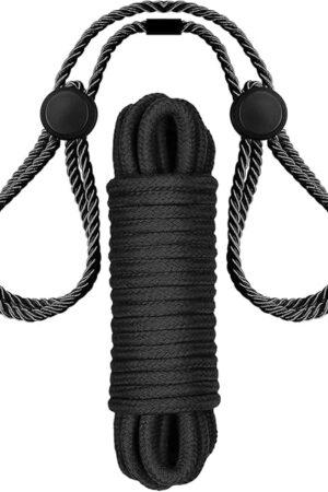 BDSM Bondage Rope Restraint Kits Adult Sex Toys for Women Couples,Soft Cotton Sex Rope 1Pcs & Handcuffs Bracelets Leg Straps 1Pcs,Sex Slave Bed Bondage Gear & Accessories Sex Toys for Sex Game
