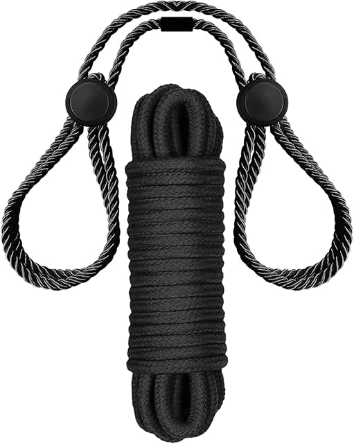 BDSM Bondage Rope Restraint Kits Adult Sex Toys for Women Couples,Soft Cotton Sex Rope 1Pcs & Handcuffs Bracelets Leg Straps 1Pcs,Sex Slave Bed Bondage Gear & Accessories Sex Toys for Sex Game