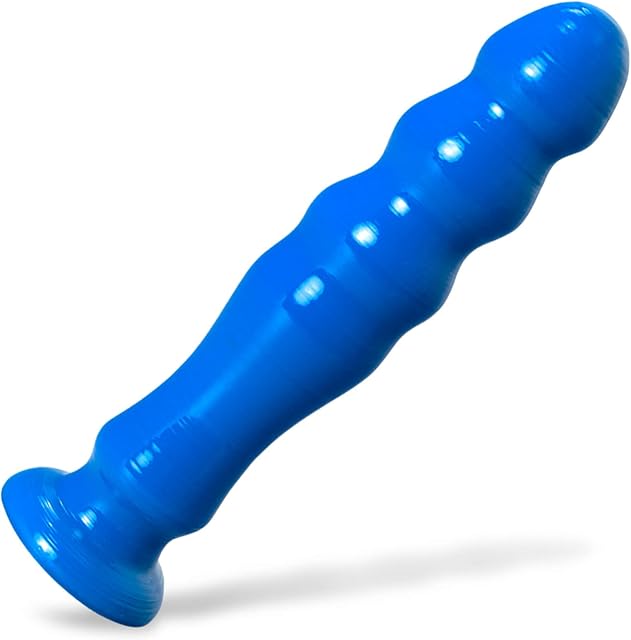 Dildo 3D Printed LeLuv Smoothie 7 inch Length Thick Width Blueberry
