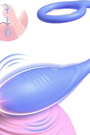 Adult Sex Toy, Vibrator for Women Clitoral Anal Sex Pleasure, 9 Powerful Stimulation Modes, Rechargeable Silicone Egg Vibrator with Ring Pull, Couple Vibrator