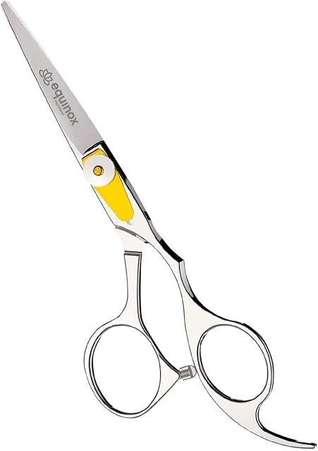Equinox Professional Razor Edge Series Barber Hair Cutting Scissors - Japanese Stainless Steel Salon Scissors - 65? Overall Length - Fine Adjustment Tension Screw - Premium Shears for Hair Cutting