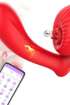 Adult Sex Toys for Women Wearable Pany Vibrator, App Remote Control Vibrator Clitoral Butterfly Vibrator with 10 Licking & Vibrating Modes G Spot Vibrator Couples Sex Toys (Red)