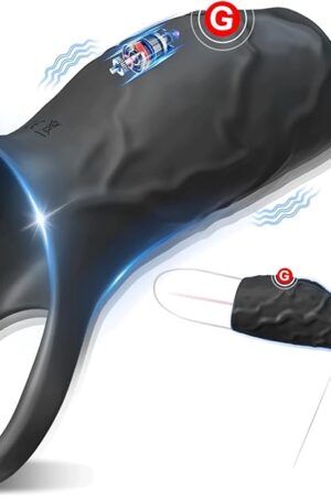 Vibrating Penis Sleeve Cock Ring, Couples Adult Sex Toys for Men Women, Pleasure Penis Ring Vibrator Penis Extender for Penis Testicles G Spot Stimulation, Male Couple Sex Toy Erection Sex