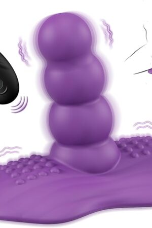 3 IN 1 Anal Vibrator Dildo for Men & Women - Prostate Perineum Massager & G-Spot Clitoral Stimulator,Sit & Ride Sex Toys with 9 Vibration Modes & 5 Speeds,Rechargeable Remote Control & IPX7 Waterproof