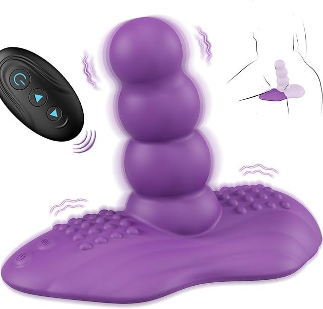 3 IN 1 Anal Vibrator Dildo for Men & Women - Prostate Perineum Massager & G-Spot Clitoral Stimulator,Sit & Ride Sex Toys with 9 Vibration Modes & 5 Speeds,Rechargeable Remote Control & IPX7 Waterproof