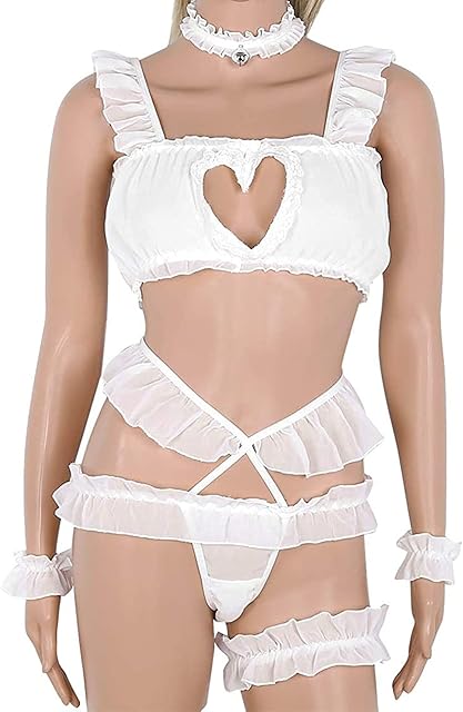 Women's Cute Cat Anime Costume Halloween Sexy Cosplay Lingerie Set Nightie Pajamas Clothes Outfits