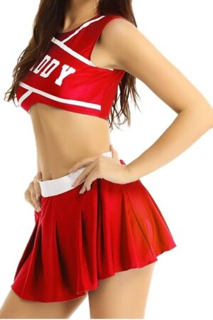 Women's Adult Sexy Cheer Leader Costume Halloween Uniform Fancy Dress Outfit