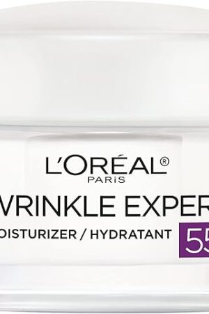 L'Oreal Paris Wrinkle Expert 55+ Anti-Aging Face Moisturizer with Calcium, Non-Greasy, Suitable for Sensitive Skin 17 fl oz