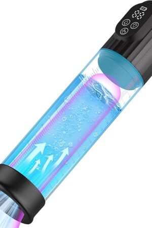 Electric Vacuum Penis Pump for Men with 8 Negative Pressure Modes Automatic Cock Enlarger with LED Display and Transparent Cylinder Scale for Enhances Erection and Delay Ejaculation