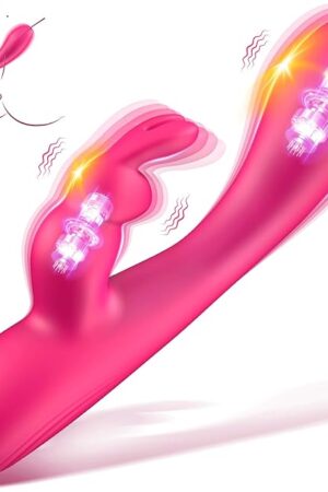 G Spot Vibrator Sex Toys - 2 in 1 Rabbit Vibrators Female Sex Toy for Clitoral G Spot Stimulator, Waterproof Nipple Clitoral Anal Dildo with 10 * 10 Powerful Vibrations, Sex Toys for Women Couples