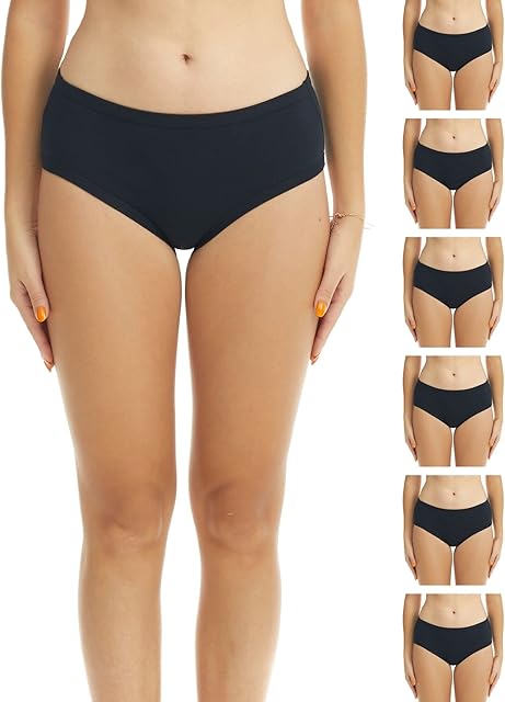 Women's Breathable Soft Stretch Cotton Underwear - Mid/High Rise Briefs - Low Rise Bikini - Boyshorts
