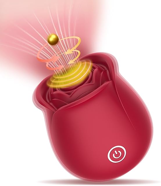 2025 Roses Toy Adult Toys for Women Rose Vibrating Massager with 10 Modes, Womens Rose Clitoral Nipple Stimulator Vibrators Rose Red Toys with Magnetic Charger