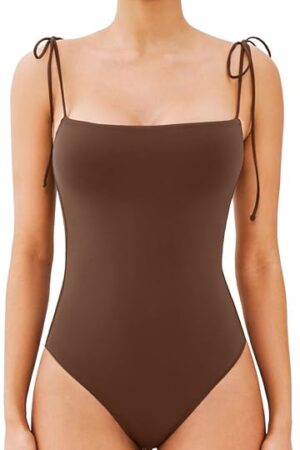 Women's Bodysuit Shoulder Strap Bodysuit Sleeveless Outfit 2025 Spring/Summer Designer Collection