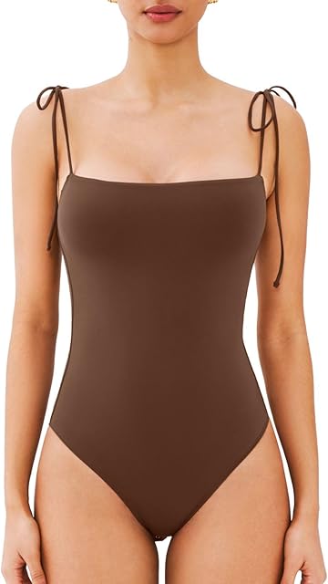 Women's Bodysuit Shoulder Strap Bodysuit Sleeveless Outfit 2025 Spring/Summer Designer Collection
