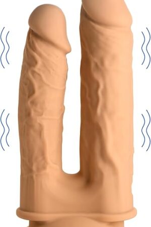 Fleshstixx Vibrating Double Dildo - Tan