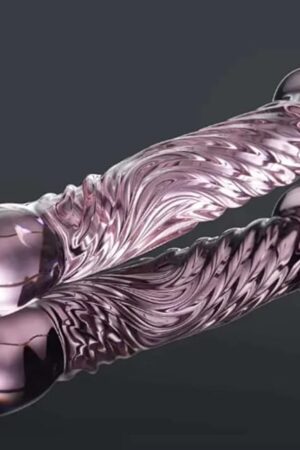 Glass Dildo Fantasy Dildo Adult Sex Toys for Couples, Pink Dildo Glass Buttplug Anal Toy for Prostate Massager Dilators, Realistic Clear Dildo Thin Dildos Women Sex Toy for Men