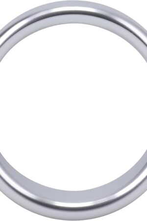 Doc Johnson Rock Solid - Brushed Alloy - Medium Aluminum Metal C-Ring - DURA-TECH: Made-to-FIT - Inner Diameter: 1.6 in. (41 mm), for Adults Only, Silver