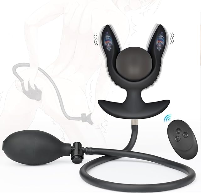 Expand Inflatable Anal Plug, Expandable Anal Vibrator with 10 Vibration Modes G spot Stimulator Prostate Massager, Remote Control Couple Adult Sex Toys, Sex Toy for Men Women & Couples