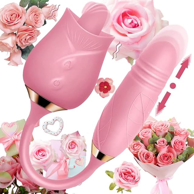 2024 Clitoralis Stimulator for Women Licking Sucking Toy for Woman Rose Shape Toys for Woman Pleasure Couples Gifts Adult Tools Pink DM743