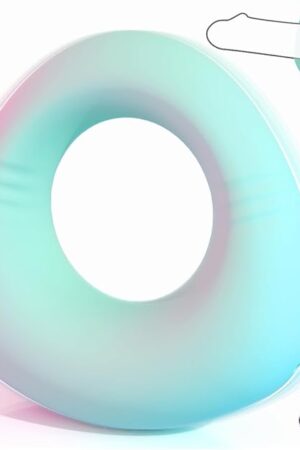 Full Liquid Silicone Soft Vibrating Cock Ring, 009LB Mint Green APP Pleasure Penis Ring Vibrator Couples Adult Sex Toys for Men Women, HOESDIK 10 Vibrations Male Couple Sex Toy Game for Men Erection
