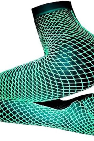 Glow in the Dark Fishnets Stockings, High Waist Tights Party Stockings for Womensrave outfits for womensexyNeon Glow Fishnet Socks