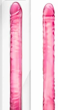 Blush Novelties 18" inch Double Ended Realistic Dildo for DP, 1.6" Width for Couples, Sex Toys for Adults, Men, Women, Pink