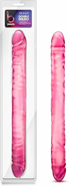 Blush Novelties 18" inch Double Ended Realistic Dildo for DP, 1.6" Width for Couples, Sex Toys for Adults, Men, Women, Pink