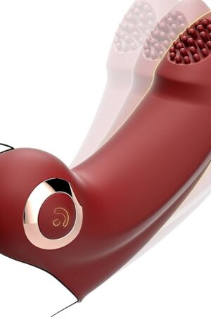 Yivans Mini Finger Vibrator for Women - Sex Toys for G Spot Clit Nipple Stimulation Vibrator Sexual Pleasure Tools Rechargeable Soft Silicone Waterproof Adult Sex Toy for Couples & Solo Play(Red)