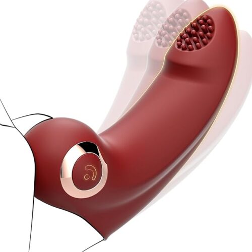 Yivans Mini Finger Vibrator for Women - Sex Toys for G Spot Clit Nipple Stimulation Vibrator Sexual Pleasure Tools Rechargeable Soft Silicone Waterproof Adult Sex Toy for Couples & Solo Play(Red)