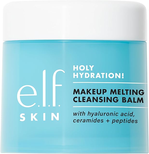 elf SKIN Holy Hydration! Makeup Melting Cleansing Balm, Face Cleanser & Makeup Remover, Infused with Hyaluronic Acid to Hydrate Skin