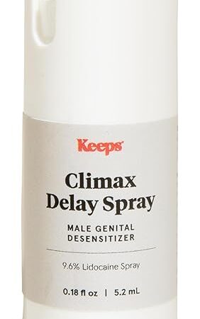 Keeps Climax Delay Spray for Men - Lidocaine Spray for Climax Control Helps Reduce Sensitivity - Male Desensitizing & Numbing Spray for Adult Couples to Last Longer in Bed, 018 Fl Oz