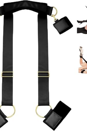 BDSM Restraints Kit Sex Bondage Bed Wrist Leg Restraint Straps Set with Neck Pad Adjustable Ankle Cuffs & Removable Handcuffs,Bondage Gear for Adult Games Sex Toy for Couple